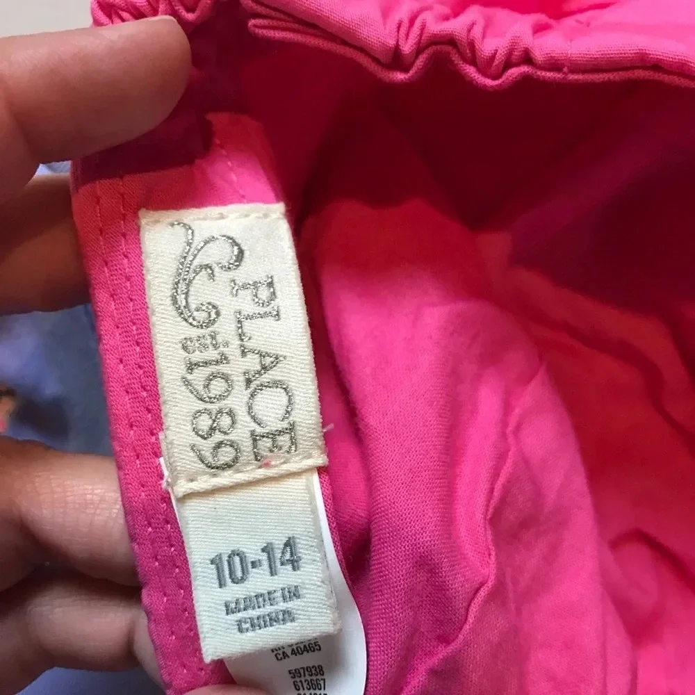 Children’s Place Girls hat lot 3 Hats pink and blue fits sizes 7-14 EUC Bucket